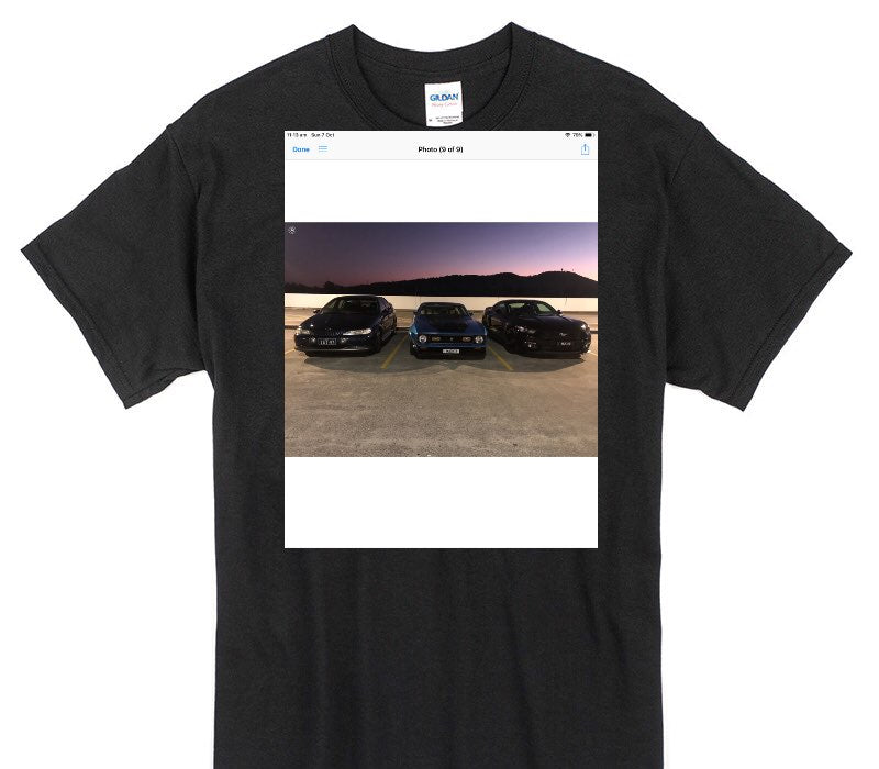 Custom Gildan 100% Cotton Black T-Shirt
