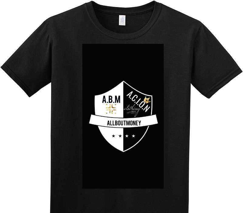 Custom Adult Soft Style 100% Cotton Black T-Shirt