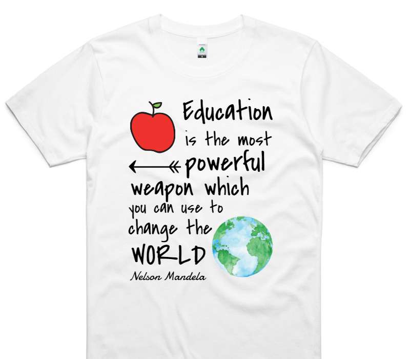 Custom AS Colour 100% Organic Cotton White T-Shirt