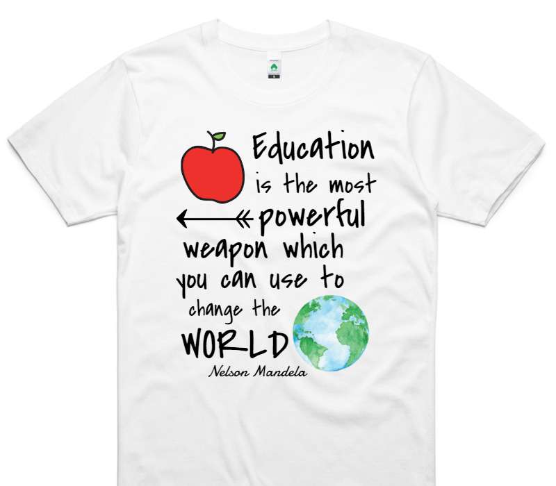 Custom AS Colour 100% Organic Cotton White T-Shirt