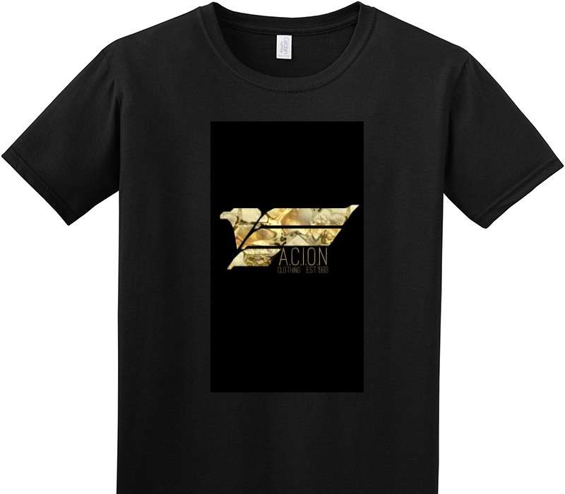 Custom Adult Soft Style 100% Cotton Black T-Shirt