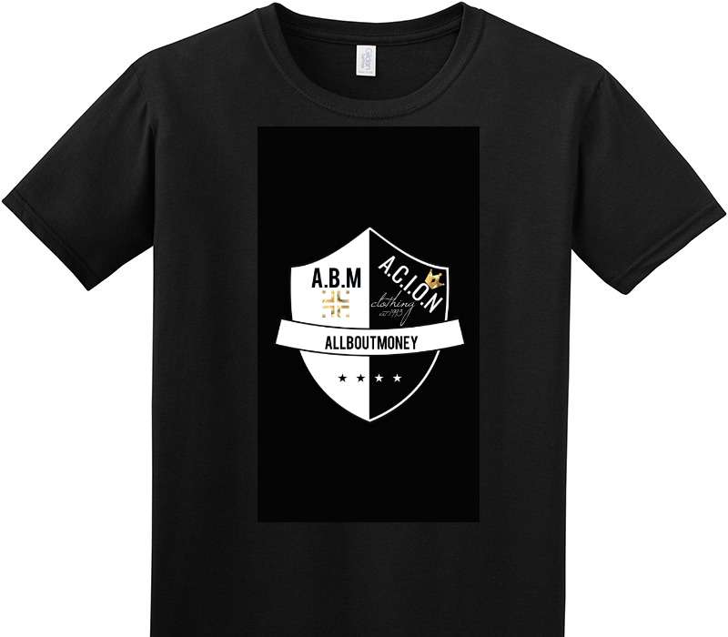 Custom Adult Soft Style 100% Cotton Black T-Shirt