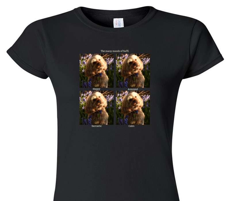Custom Womens Soft Style 100% Cotton Black T-Shirt