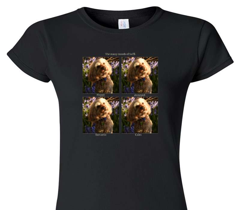 Custom Womens Soft Style 100% Cotton Black T-Shirt