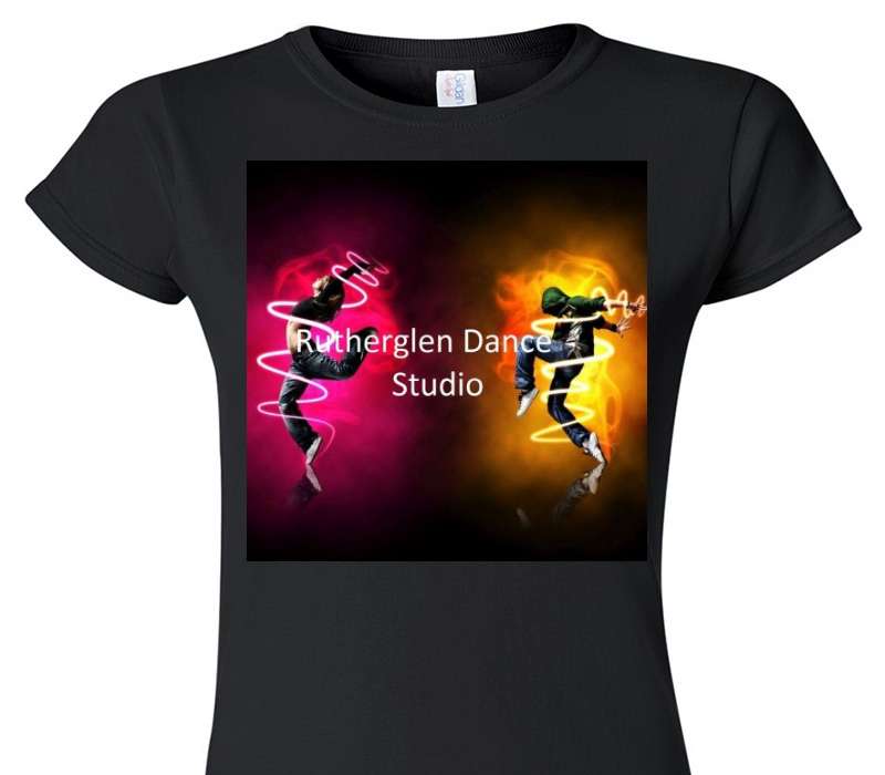 Custom Womens Soft Style 100% Cotton Black T-Shirt