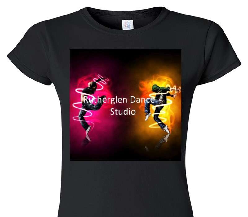Custom Womens Soft Style 100% Cotton Black T-Shirt