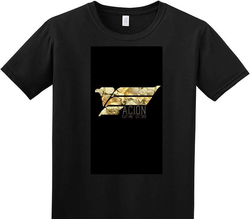 Custom Adult Soft Style 100% Cotton Black T-Shirt