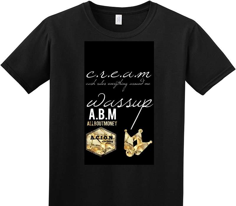 Custom Adult Soft Style 100% Cotton Black T-Shirt