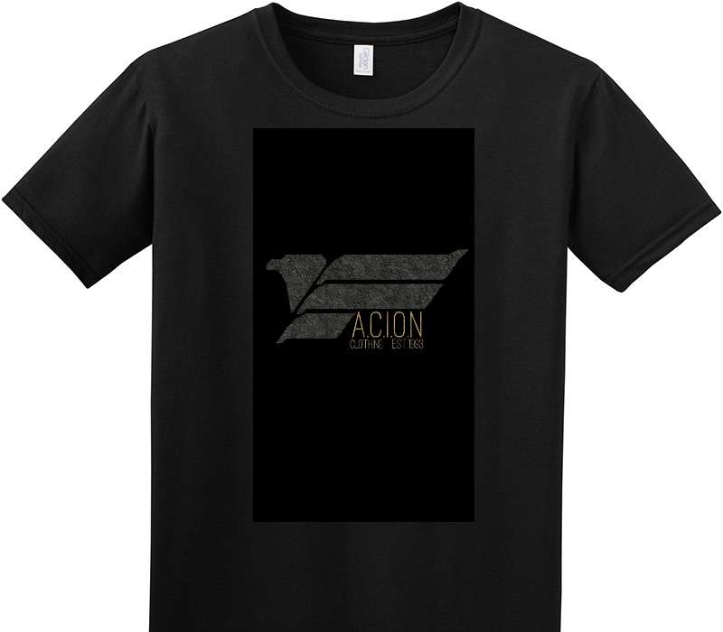 Custom Adult Soft Style 100% Cotton Black T-Shirt