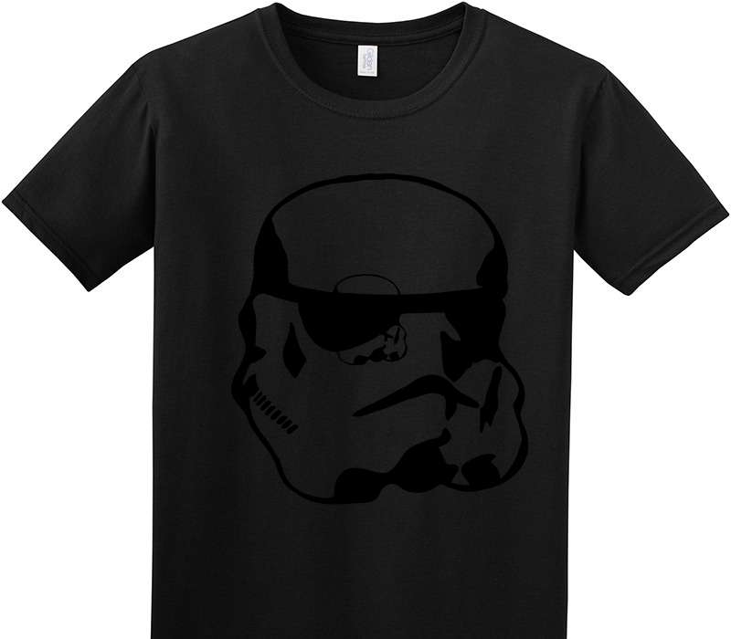 Custom Adult Soft Style 100% Cotton Black T-Shirt