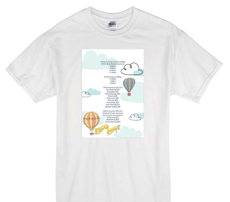 Custom Gildan 100% Cotton White T-Shirt