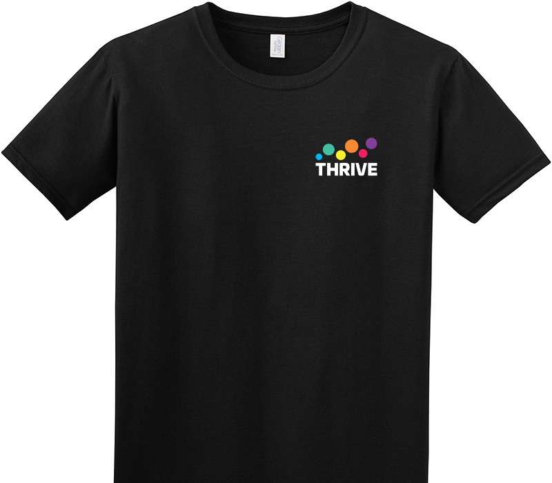 Custom Adult Soft Style 100% Cotton Black T-Shirt