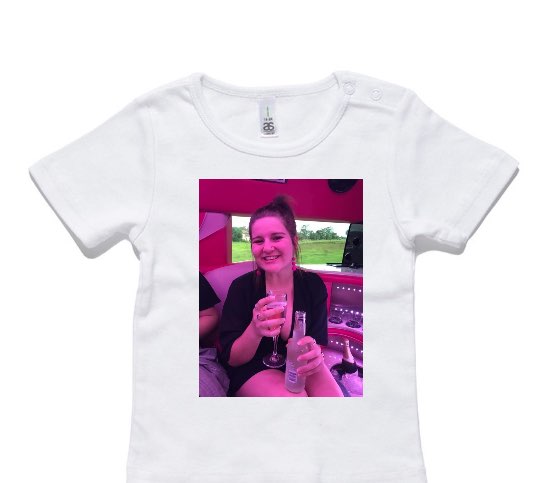 Custom AS Colour White Baby T-Shirt