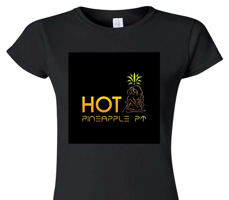 Custom Womens Soft Style 100% Cotton Black T-Shirt