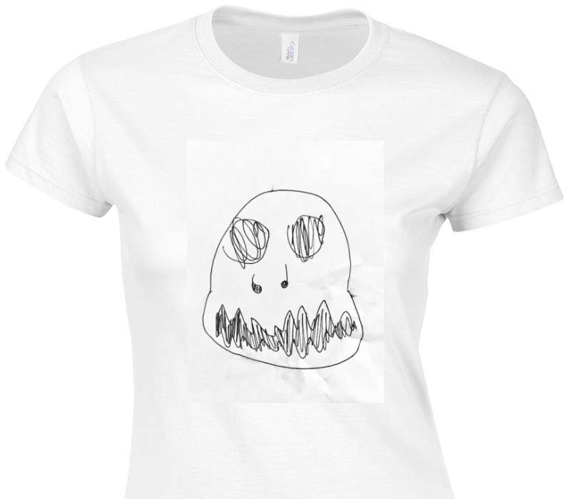 Custom Womens Soft Style 100% Cotton White T-Shirt
