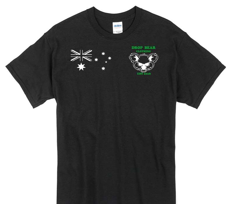 Custom Gildan 100% Cotton Black T-Shirt
