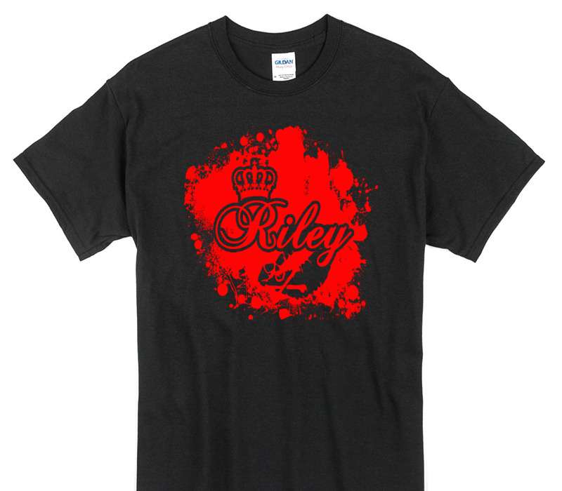 Custom Gildan 100% Cotton Black T-Shirt