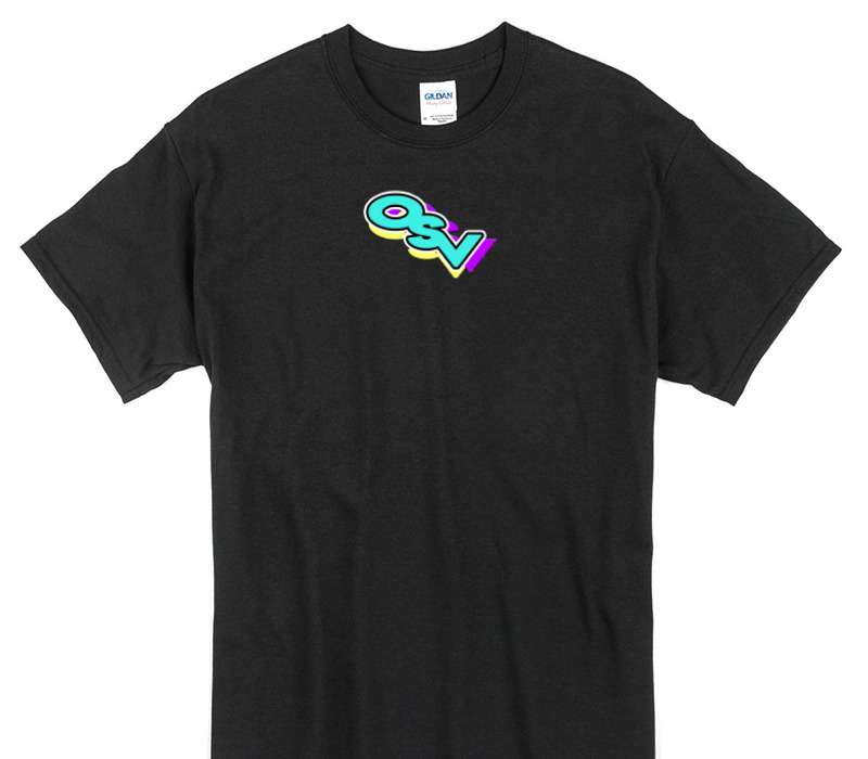 Custom Gildan 100% Cotton Black T-Shirt
