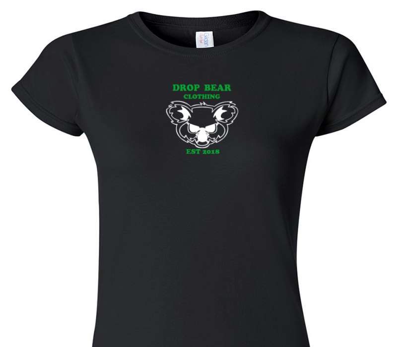 Custom Womens Soft Style 100% Cotton Black T-Shirt