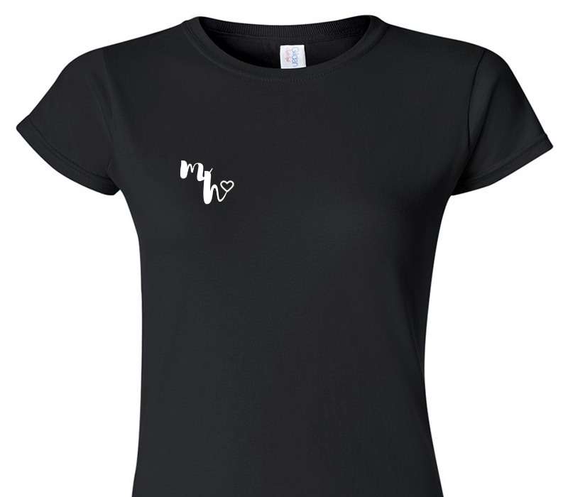 Custom Womens Soft Style 100% Cotton Black T-Shirt