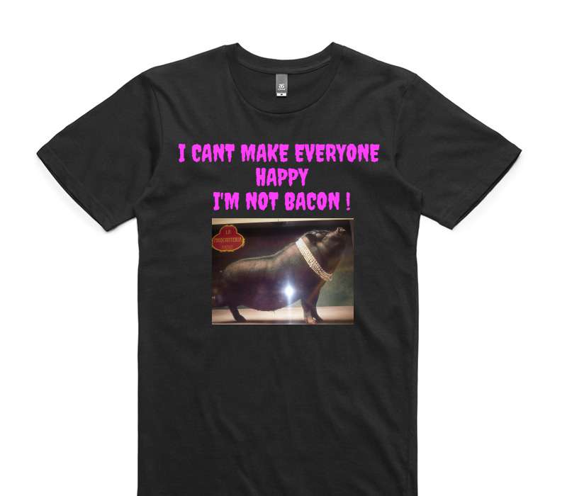 Custom AS Colour 100% Cotton Black T-Shirt
