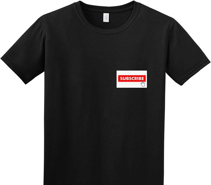 Custom Adult Soft Style 100% Cotton Black T-Shirt