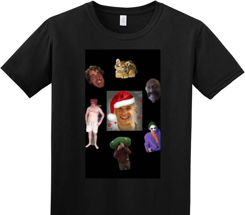Custom Adult Soft Style 100% Cotton Black T-Shirt