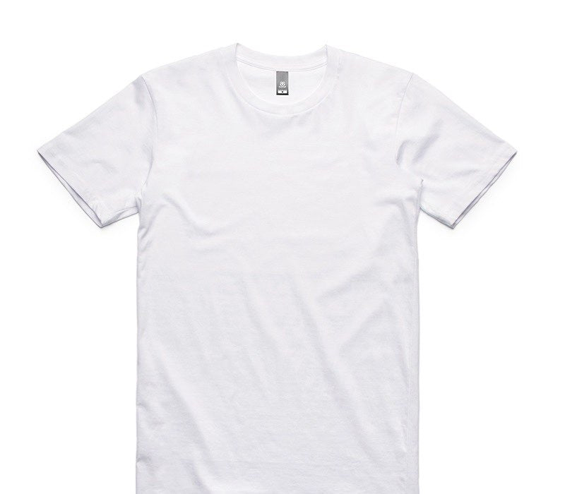 Custom AS Colour 100% Cotton White T-Shirt