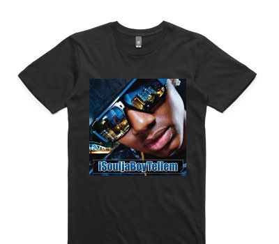 Custom AS Colour 100% Cotton Black T-Shirt