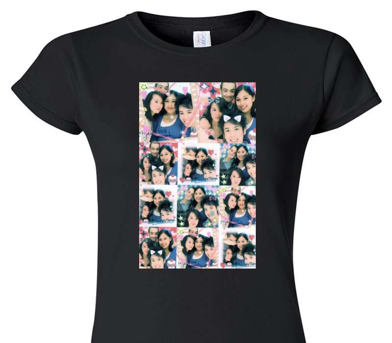 Custom Womens Soft Style 100% Cotton Black T-Shirt