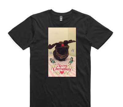 Custom AS Colour 100% Cotton Black T-Shirt