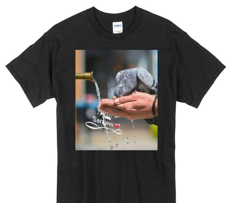 Custom Gildan 100% Cotton Black T-Shirt