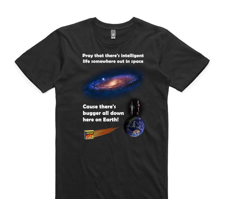 Custom AS Colour 100% Cotton Black T-Shirt