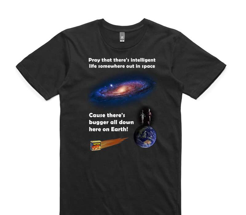 Custom AS Colour 100% Cotton Black T-Shirt