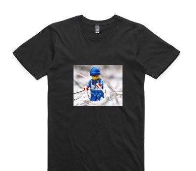 Custom AS Colour 100% Cotton Black T-Shirt