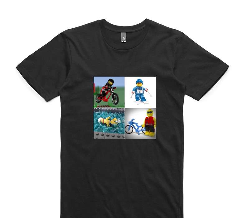 Custom AS Colour 100% Cotton Black T-Shirt