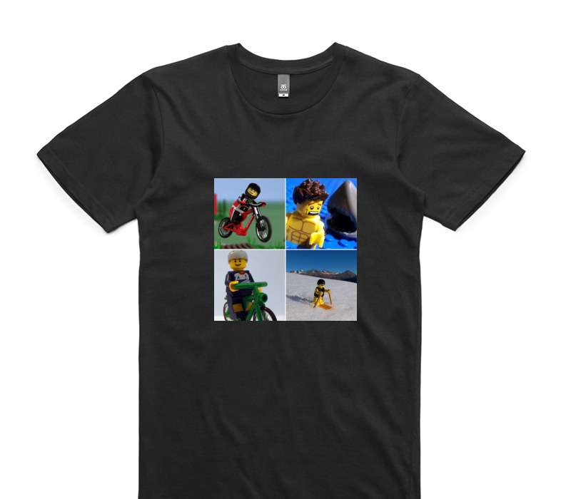 Custom AS Colour 100% Cotton Black T-Shirt