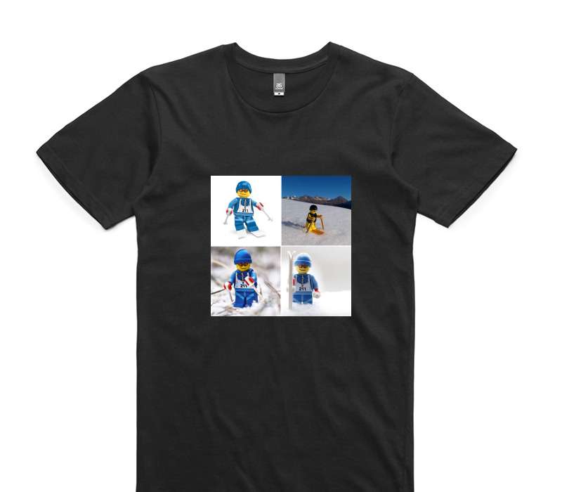 Custom AS Colour 100% Cotton Black T-Shirt