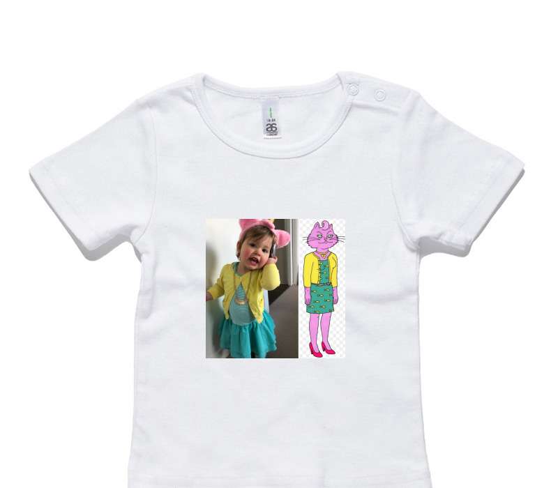 Custom AS Colour White Baby T-Shirt