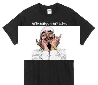 Custom Gildan 100% Cotton Black T-Shirt