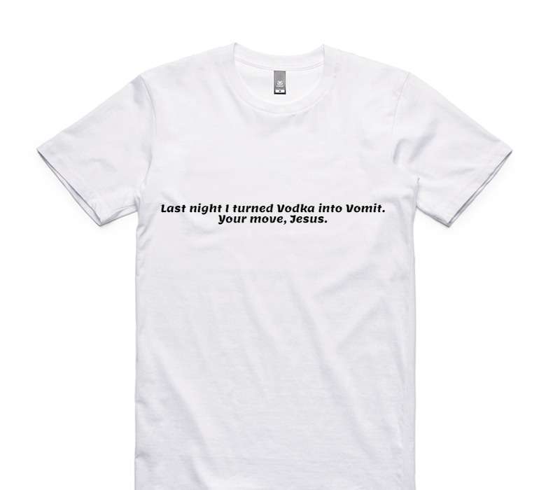 Custom AS Colour 100% Cotton White T-Shirt