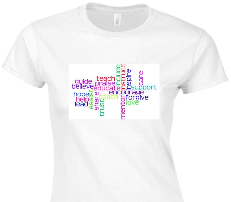 Custom Womens Soft Style 100% Cotton White T-Shirt
