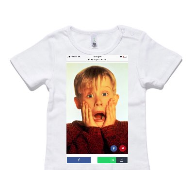 Custom AS Colour White Baby T-Shirt