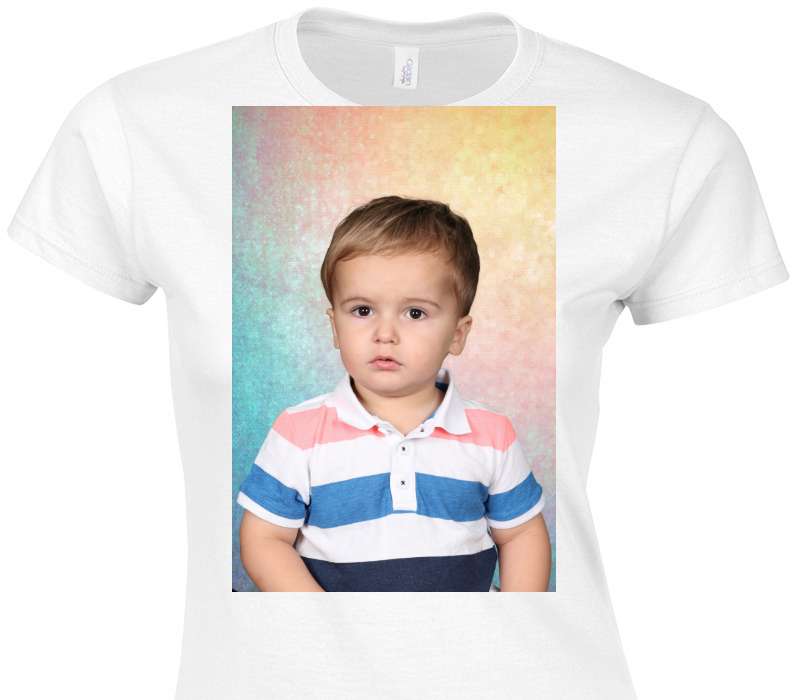 Custom Womens Soft Style 100% Cotton White T-Shirt