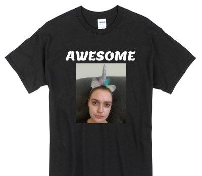 Custom Gildan 100% Cotton Black T-Shirt