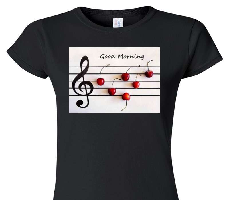 Custom Womens Soft Style 100% Cotton Black T-Shirt