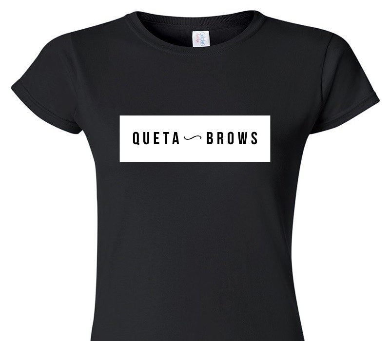 Custom Womens Soft Style 100% Cotton Black T-Shirt