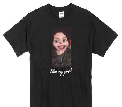 Custom Gildan 100% Cotton Black T-Shirt
