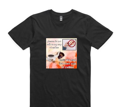 Custom AS Colour 100% Cotton Black T-Shirt