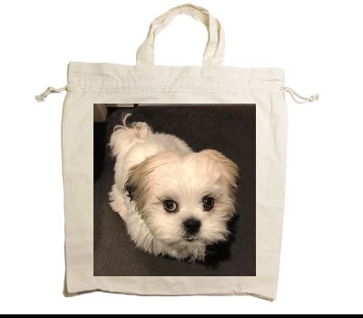 Custom Drawstring Tote Bag Cotton Calico